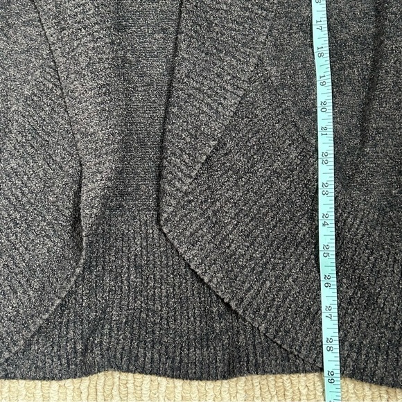 Barefoot Dreams CozyChic Lite Charcoal Gray Open Front Cardigan - Picture 12 of 12